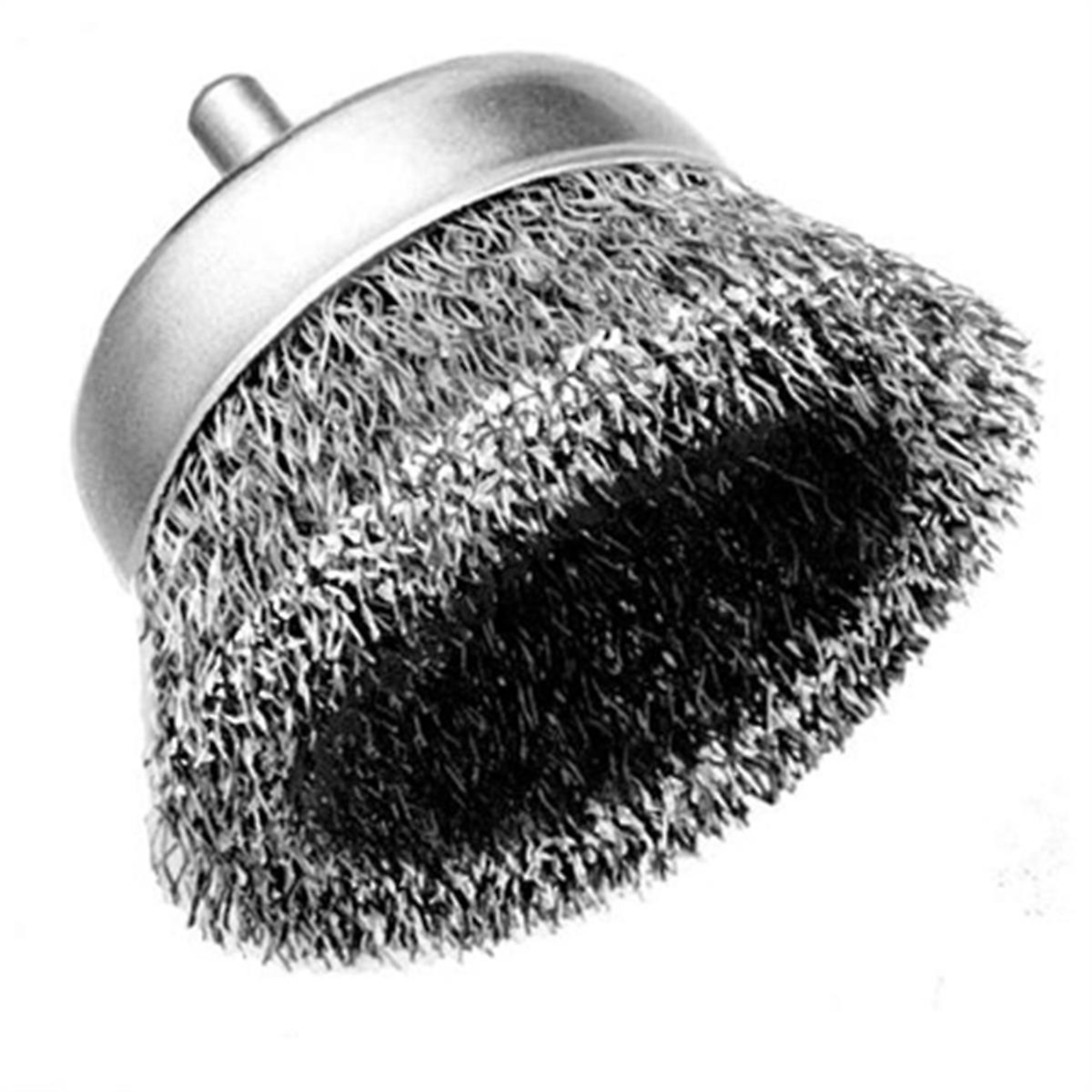 SG Tool Aid Wire Cup Brush — 2.5in., Crimped Steel Wire, 0.014in. Dia., 1/4in. Shank, Model# SGT17130